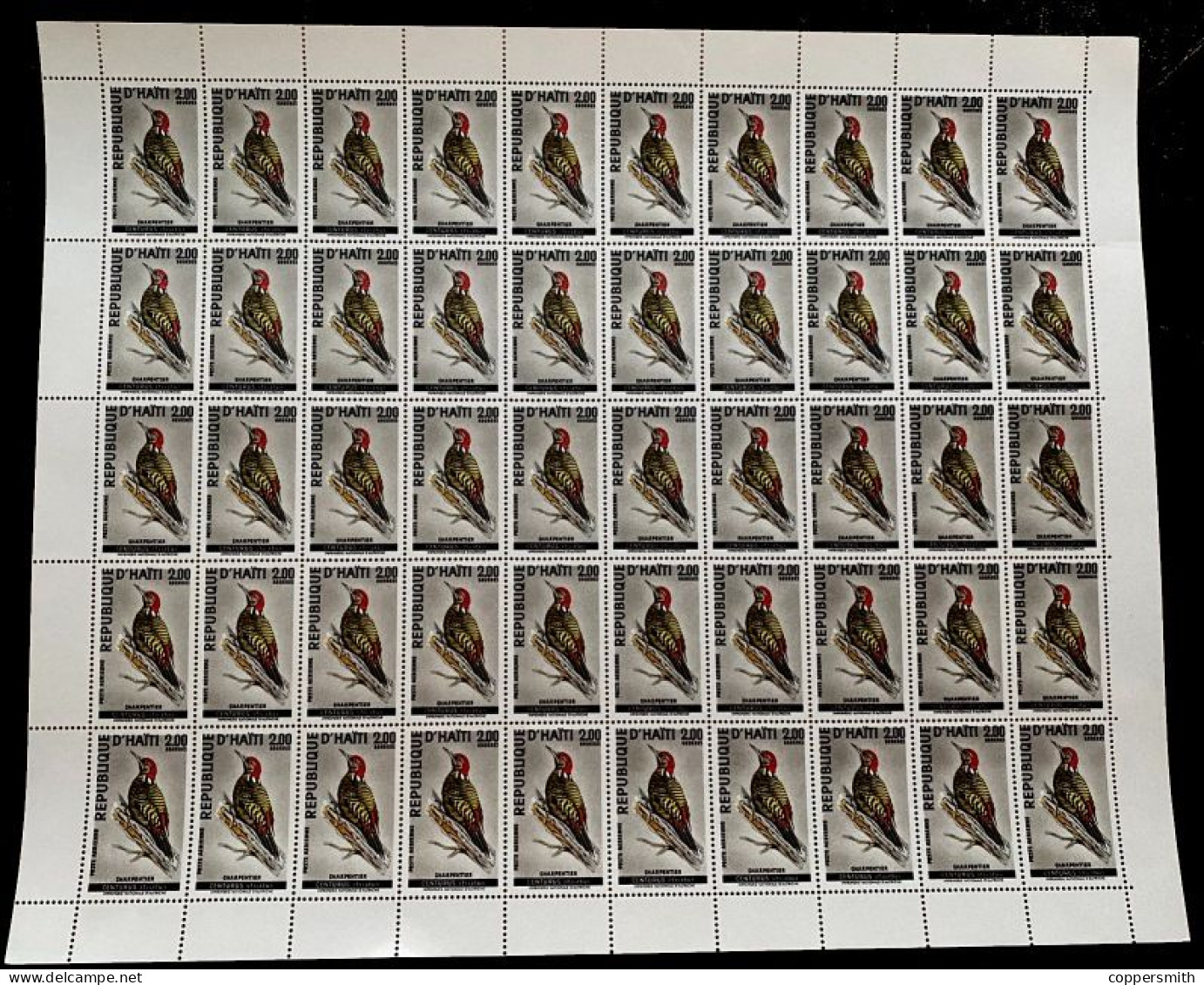 (007 BO) Haiti  Fauna / Animals / Birds / Oiseaux / Vögel / Complete Sheets Of 50 / Rare / Scarce ** / Mnh  Mi 1019-27 - Haïti