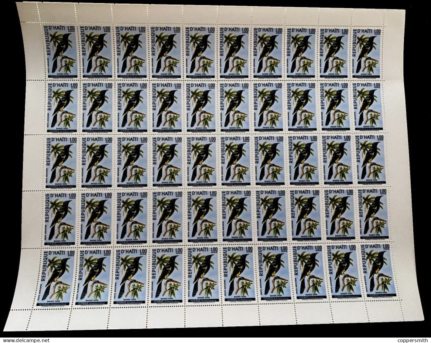 (007 BO) Haiti  Fauna / Animals / Birds / Oiseaux / Vögel / Complete Sheets Of 50 / Rare / Scarce ** / Mnh  Mi 1019-27 - Haïti