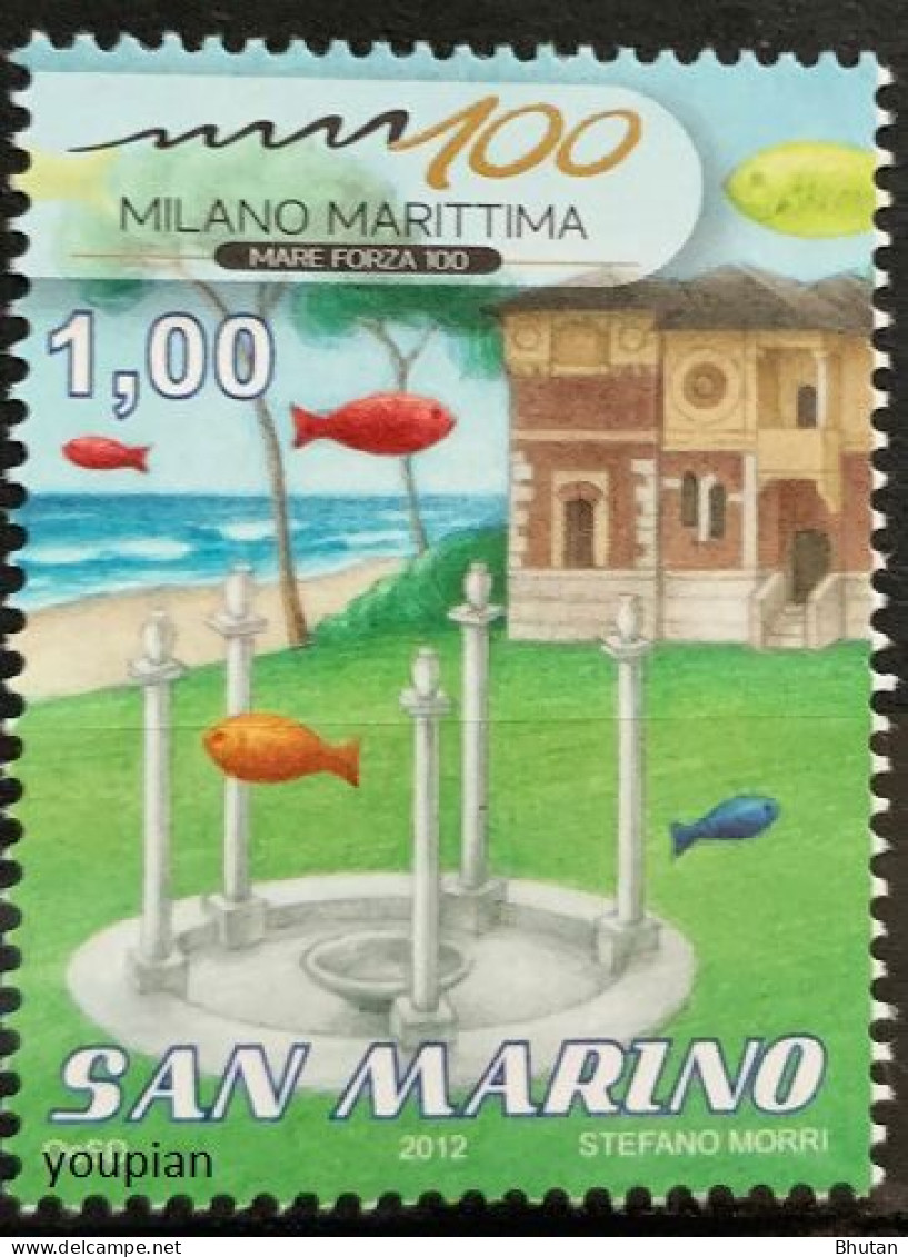 San Marino 2012, 100 Years Milano Marittima Spa, MNH Single Stamp - Unused Stamps