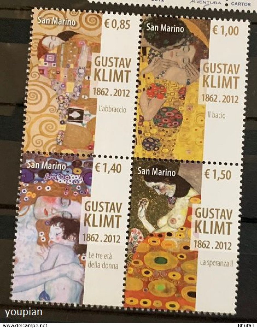 San Marino 2012, 150th Birth Anniversary Of Gustav Klimt, MNH Stamps Set - Nuovi