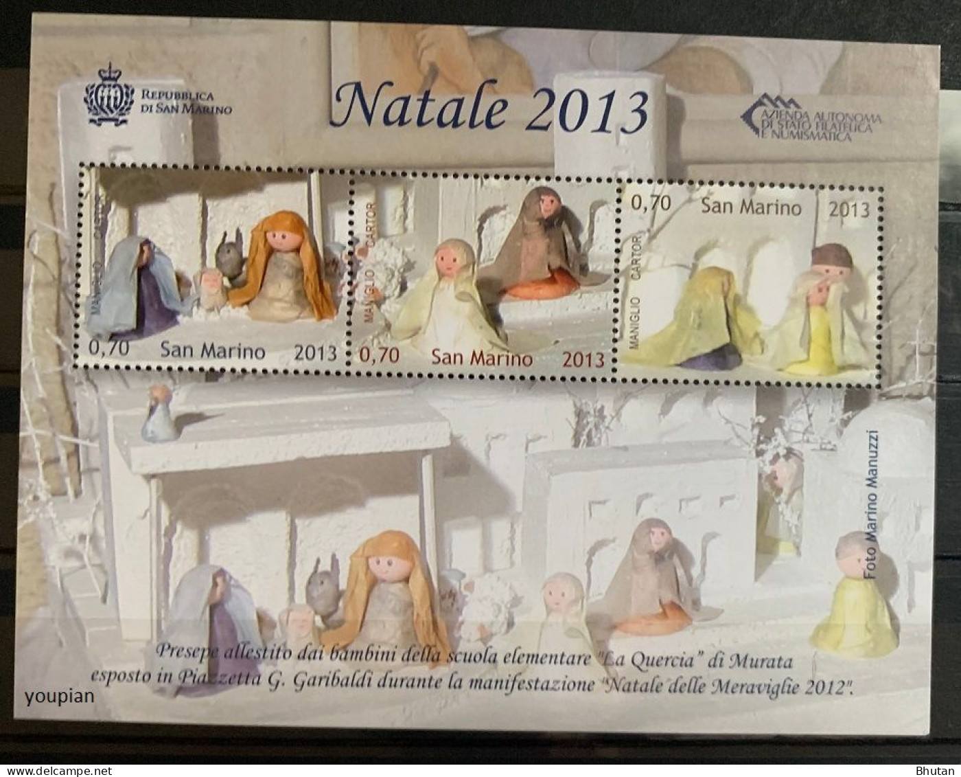 San Marino 2013, Christmas, MNH S/S - Unused Stamps