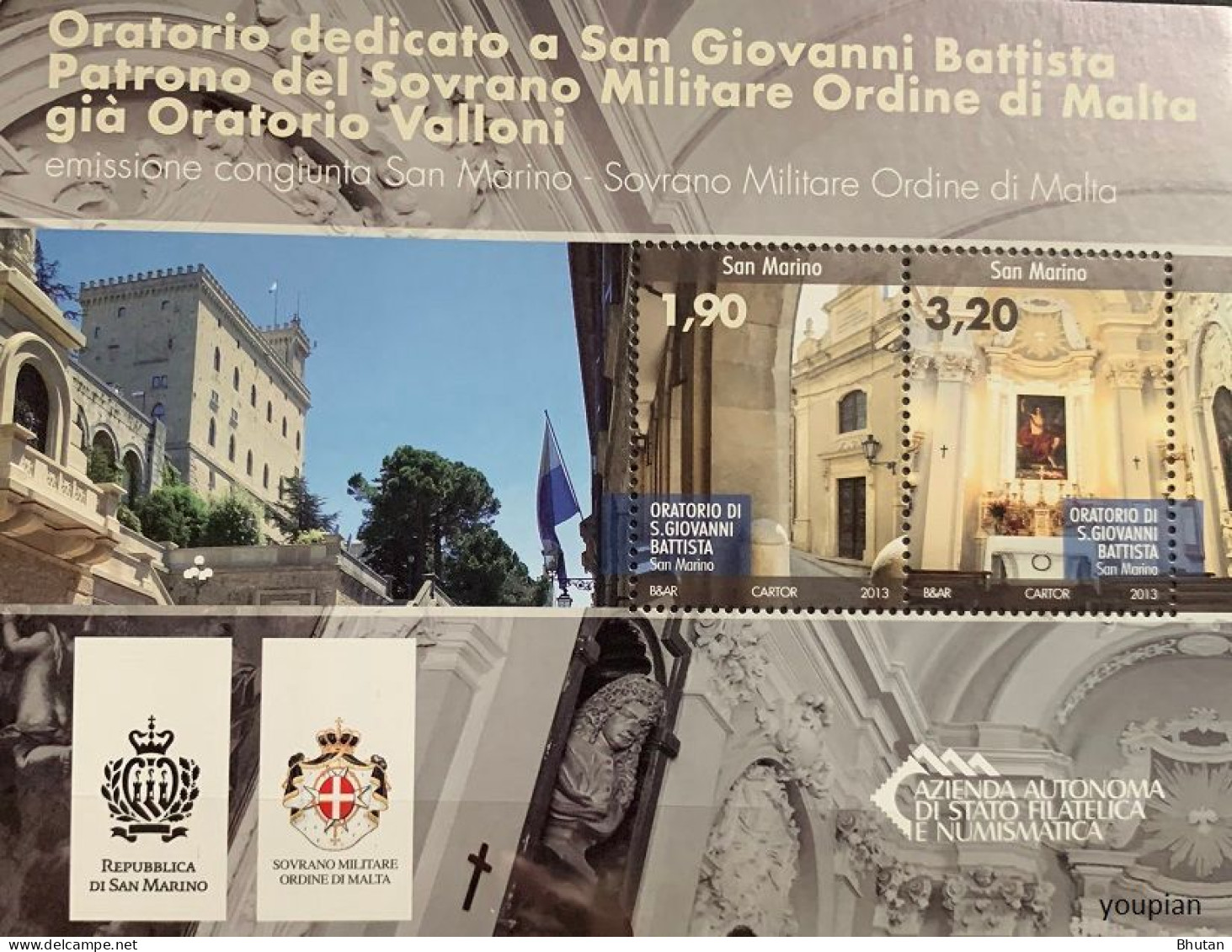 San Marino 2013, San Giovanni Church, MNH Unusual S/S - Unused Stamps
