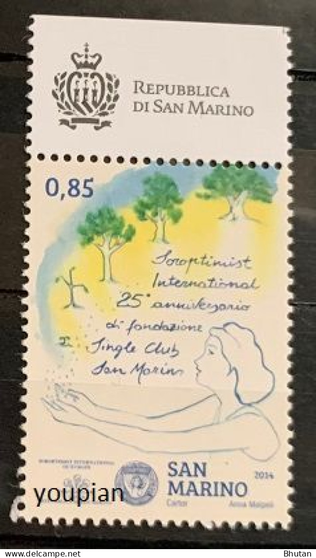 San Marino 2014, Soroptimist Club, MNH Single Stamp - Unused Stamps
