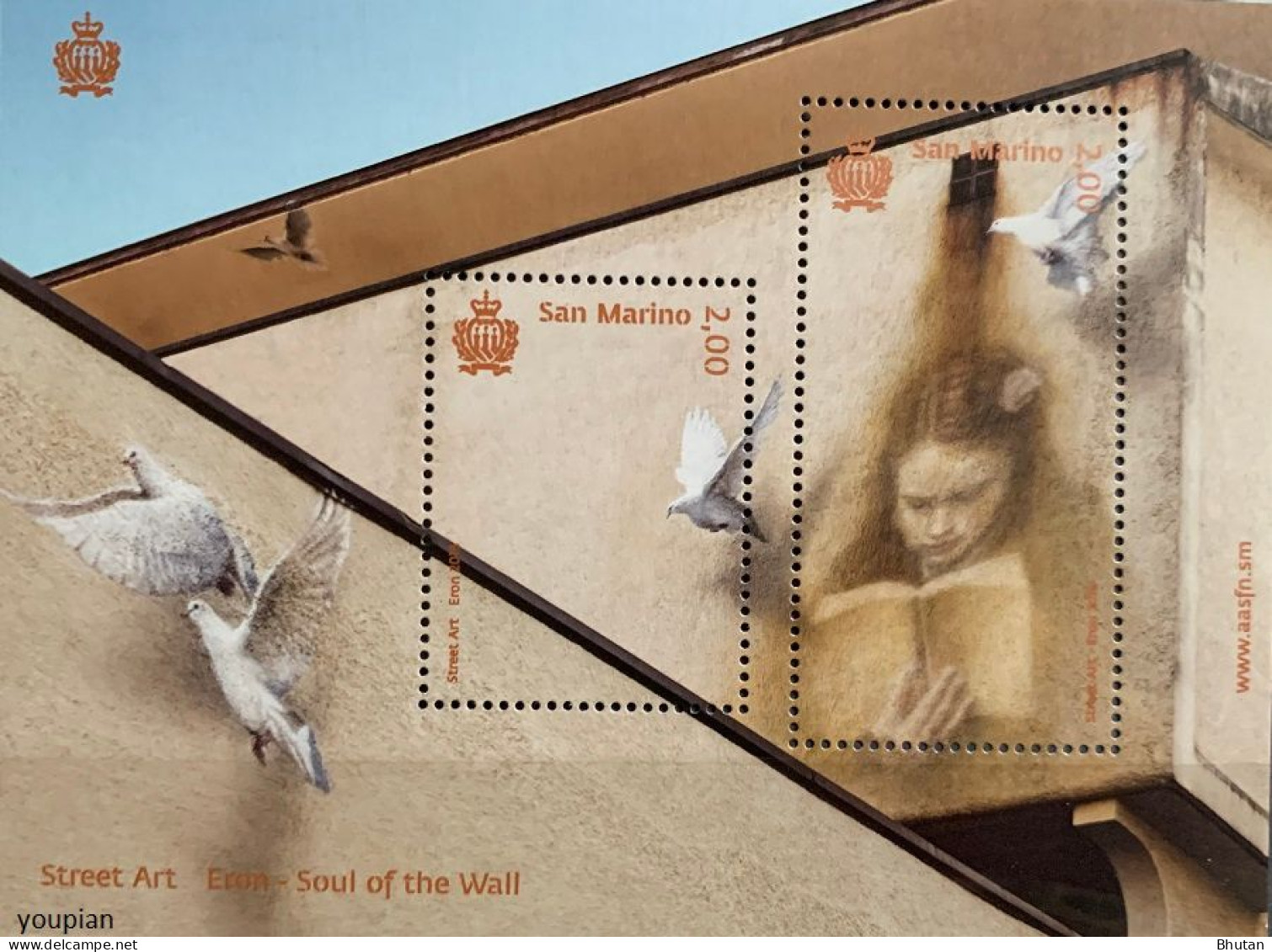 San Marino 2016, Art Soul Of Wall By Eron, MNH S/S - Unused Stamps