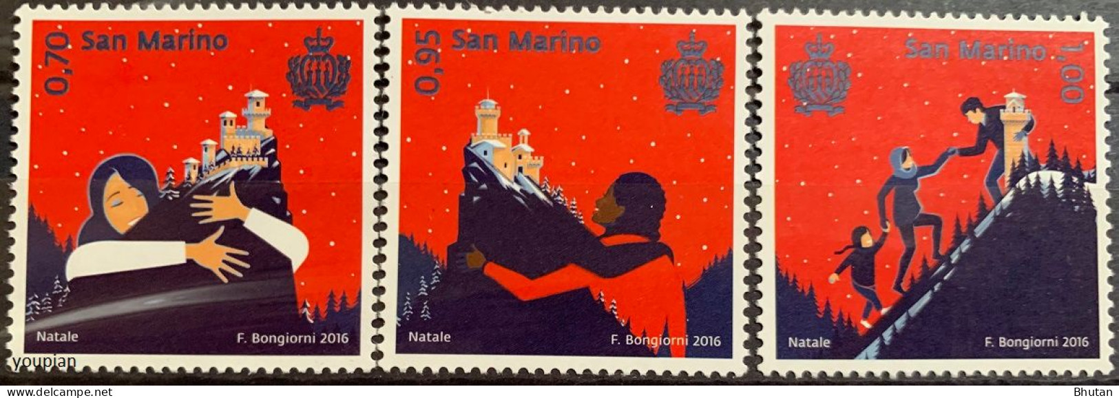 San Marino 2016, Christmas, MNH Stamps Set - Neufs