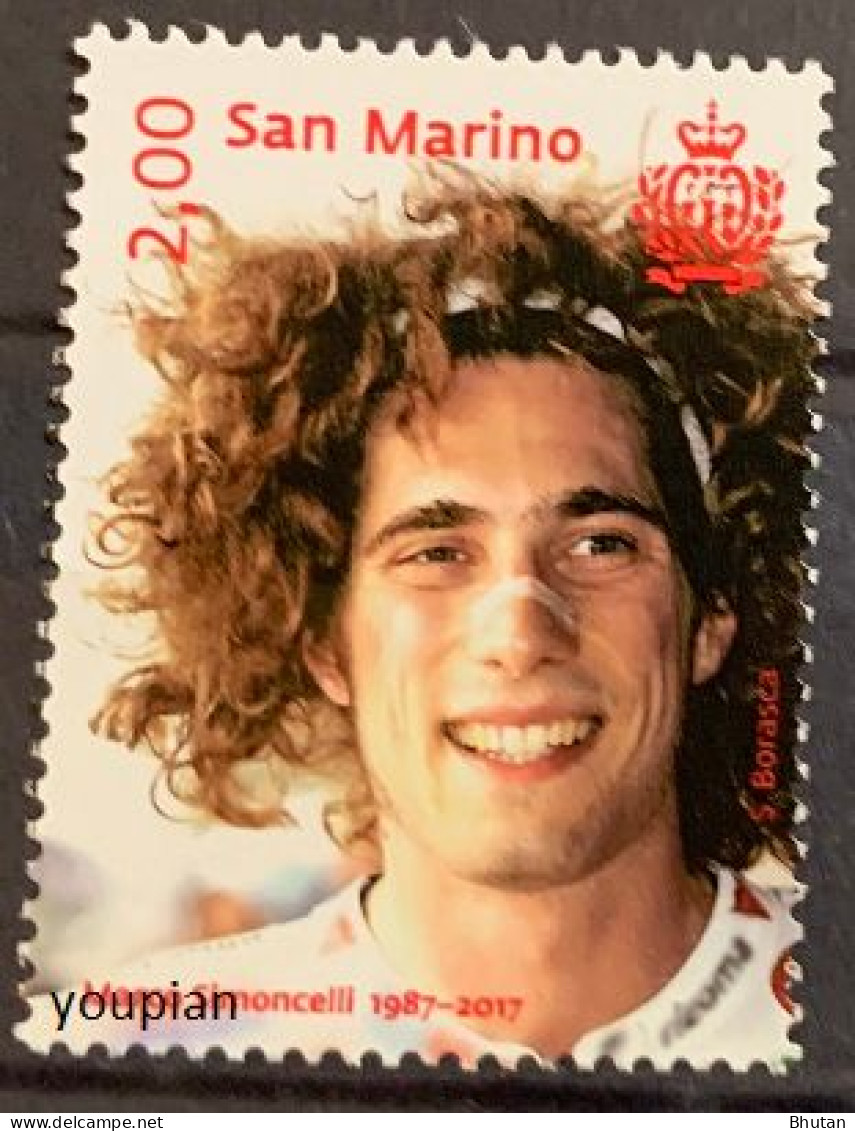 San Marino 2017, 30th Birth Anniversary Of Marco Simoncelli, MNH Single Stamp - Neufs