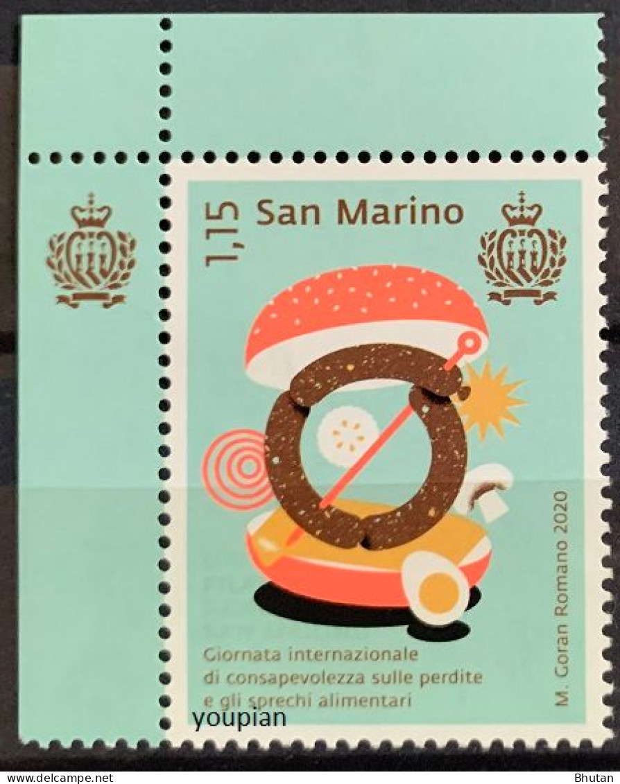 San Marino 2020, International Day Of Awareness On Food Loss And Waste Reduction, MNH Single Stamp - Nuovi