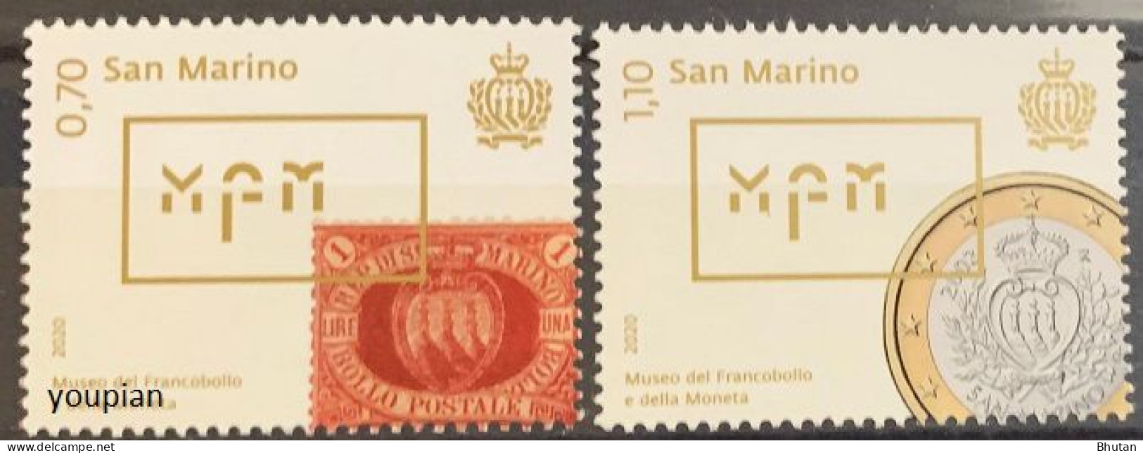 San Marino 2020, Stamp And Coin Museum, MNH Stamps Set - Nuovi