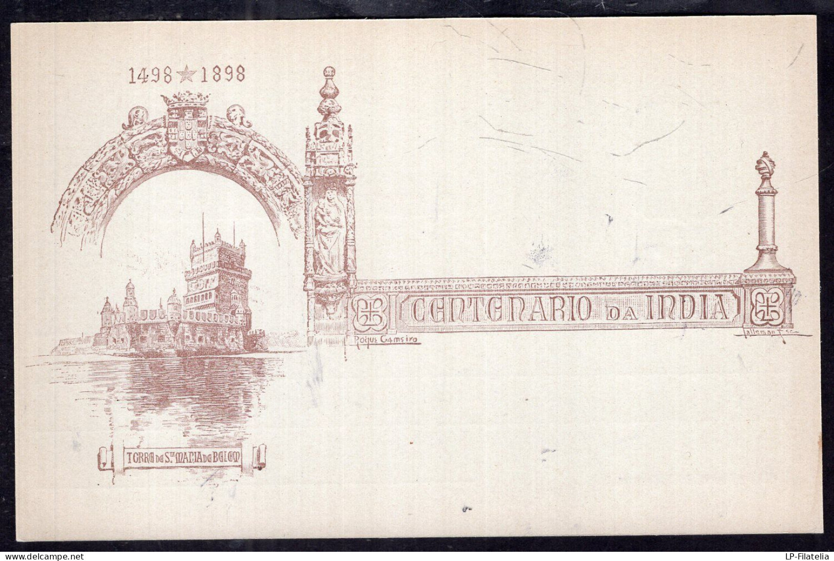 Portugal - 1898 - Carte Postale - Centenario Da India - 1498-1898 - Inde Portugaise