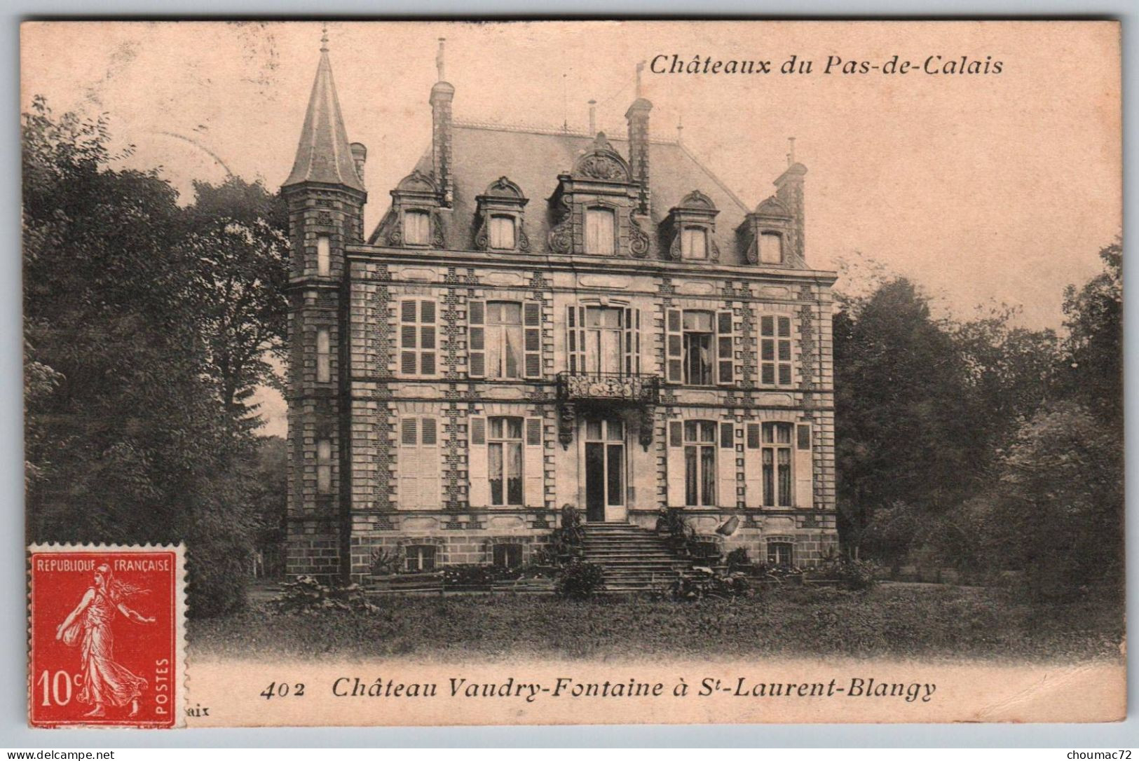 (62) 1081, Saint St Laurent Blangy, Château Vaudry-Fontaine, état - Saint Laurent Blangy