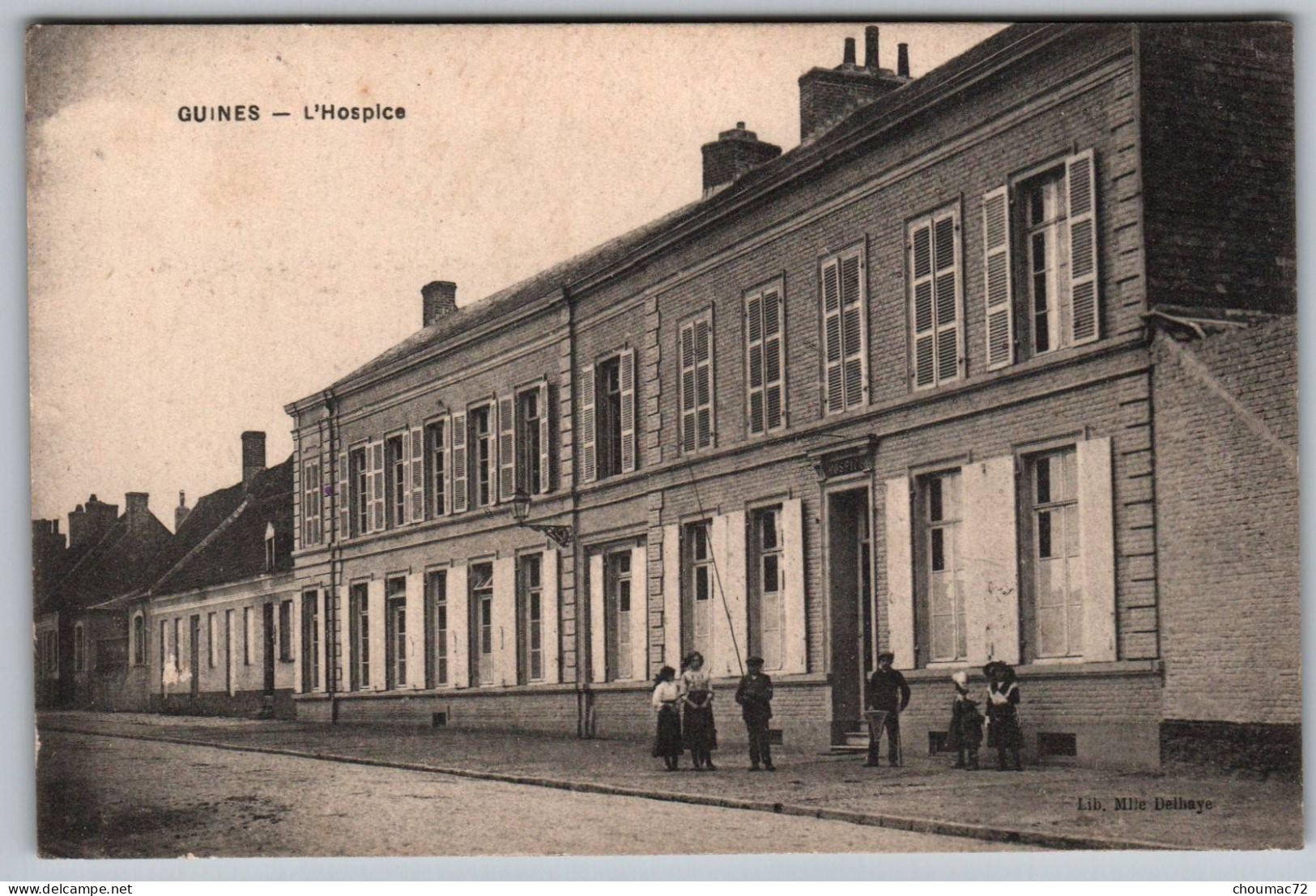 (62) 1050, Guines, Lib Mlle Delaye, L'Hospice - Guines