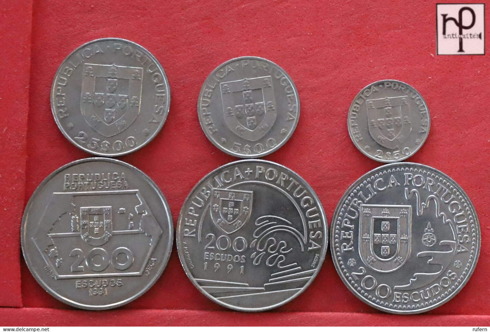 PORTUGAL  - LOT - 6 COINS - 2 SCANS  - (Nº58290) - Kiloware - Münzen