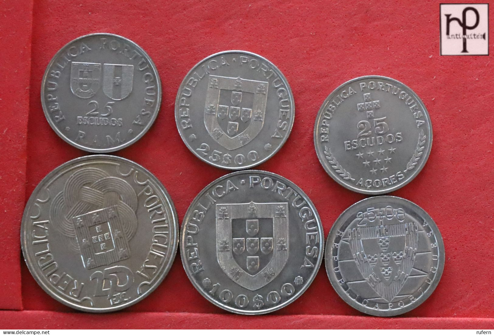 PORTUGAL  - LOT - 6 COINS - 2 SCANS  - (Nº58291) - Lots & Kiloware - Coins