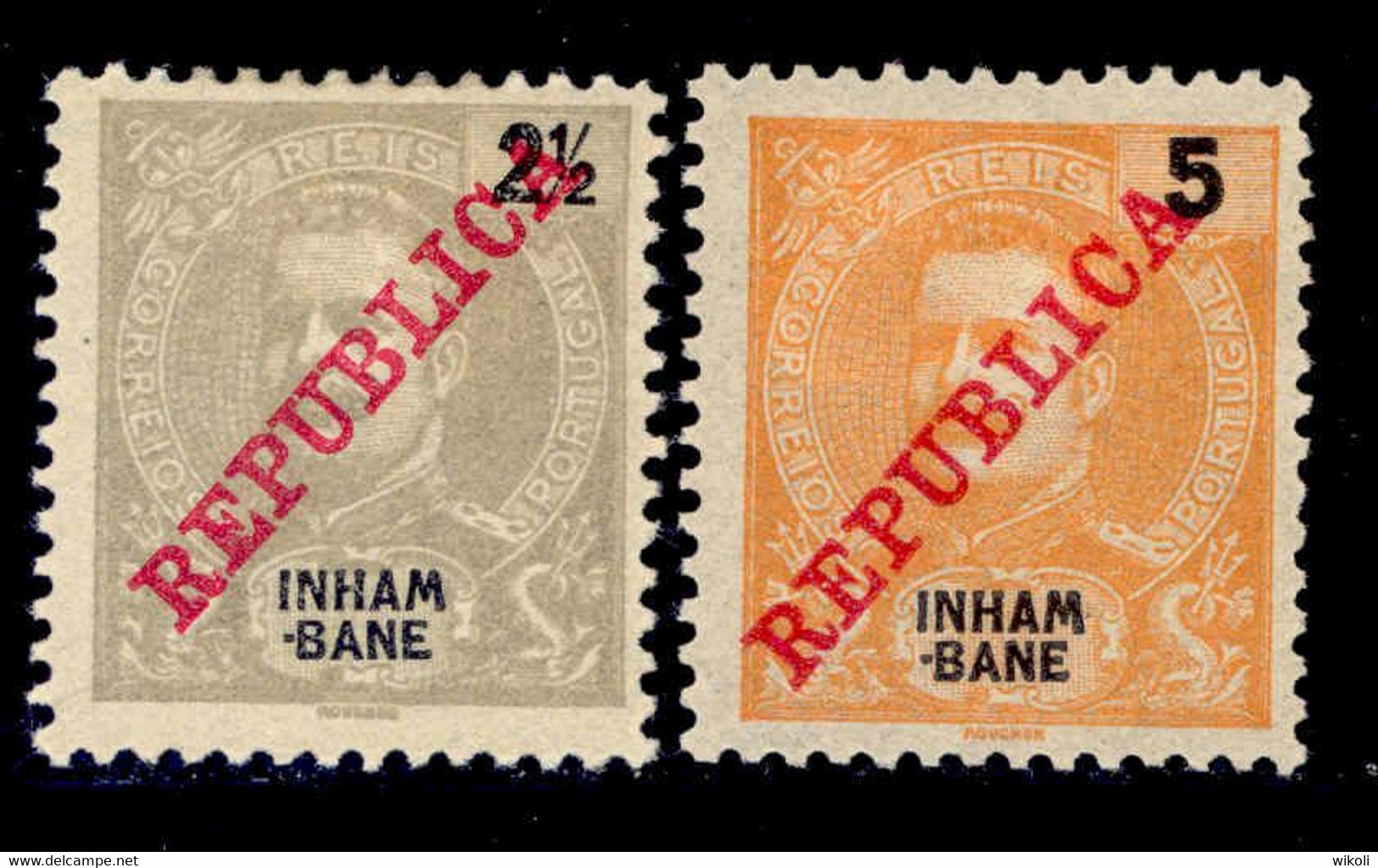 ! ! Inhambane - 1911 D. Carlos 2 1/2 & 5 R - Af. 32 & 33 - MH - Inhambane