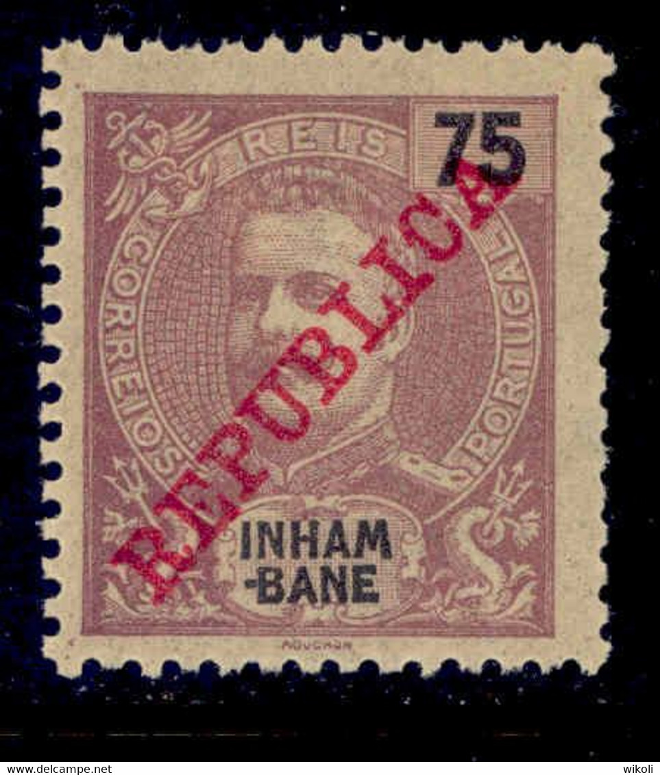 ! ! Inhambane - 1911 D. Carlos 75 R - Af. 39 - MH - Inhambane