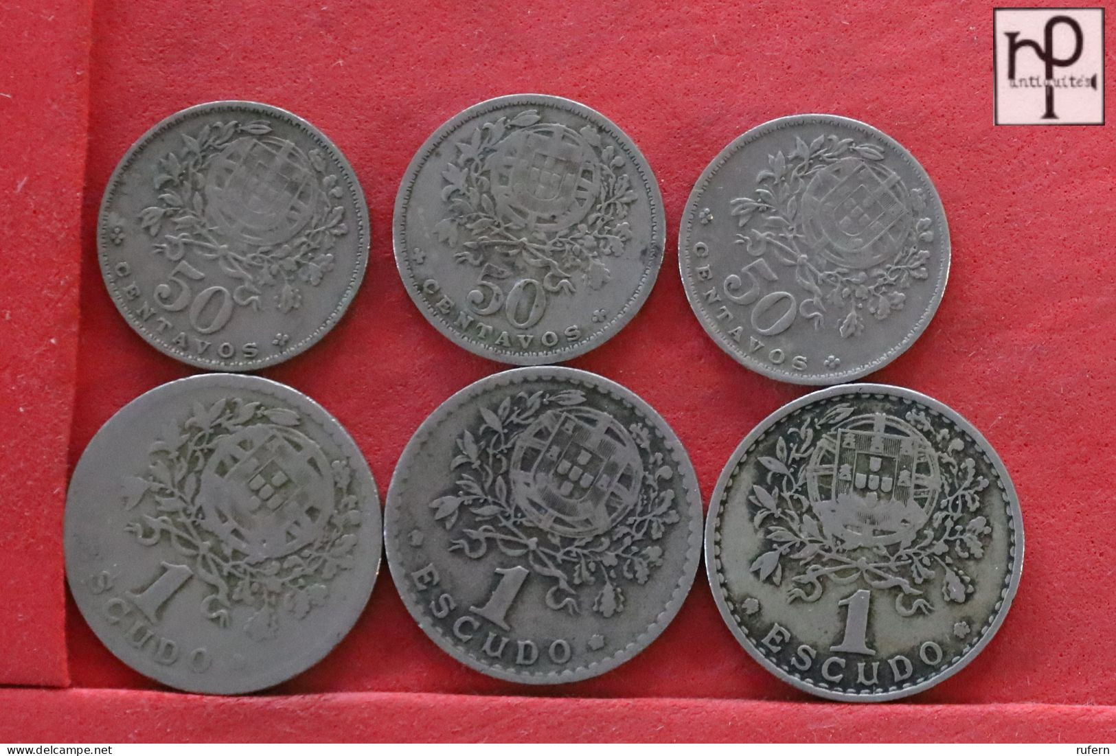 PORTUGAL  - LOT - 6 COINS - 2 SCANS  - (Nº58298) - Lots & Kiloware - Coins