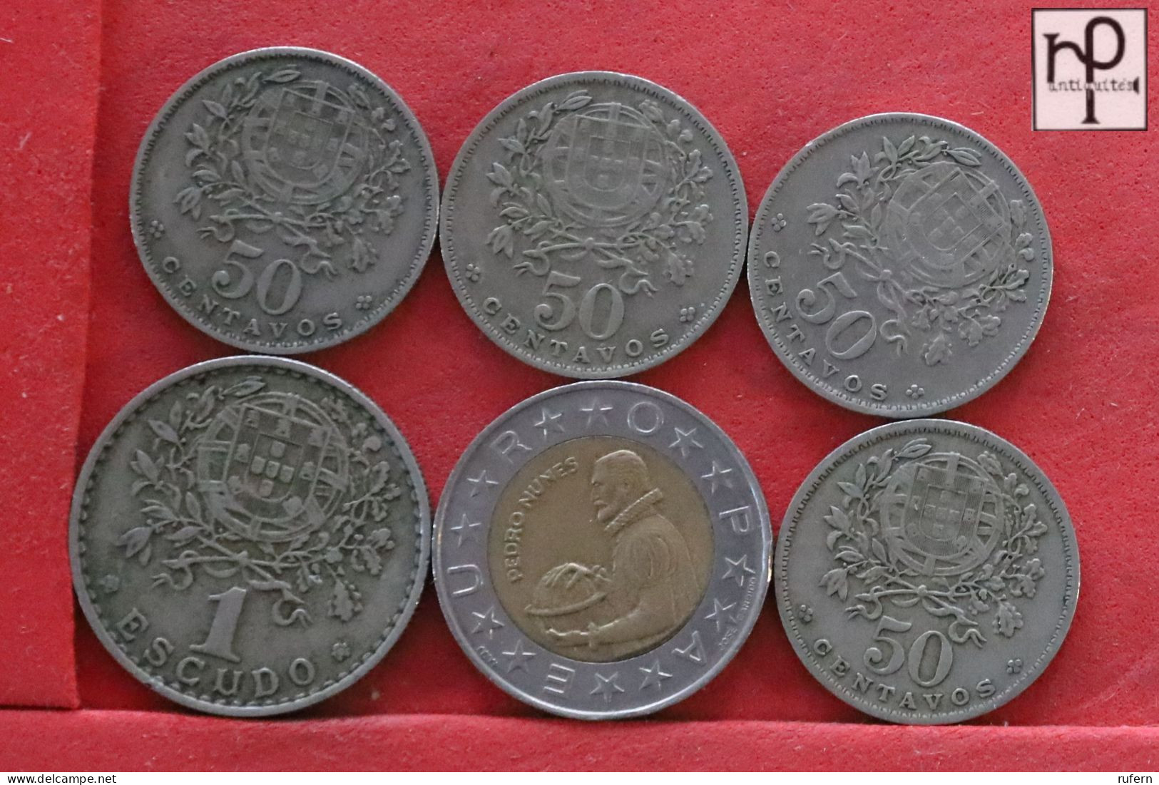 PORTUGAL  - LOT - 6 COINS - 2 SCANS  - (Nº58299) - Vrac - Monnaies