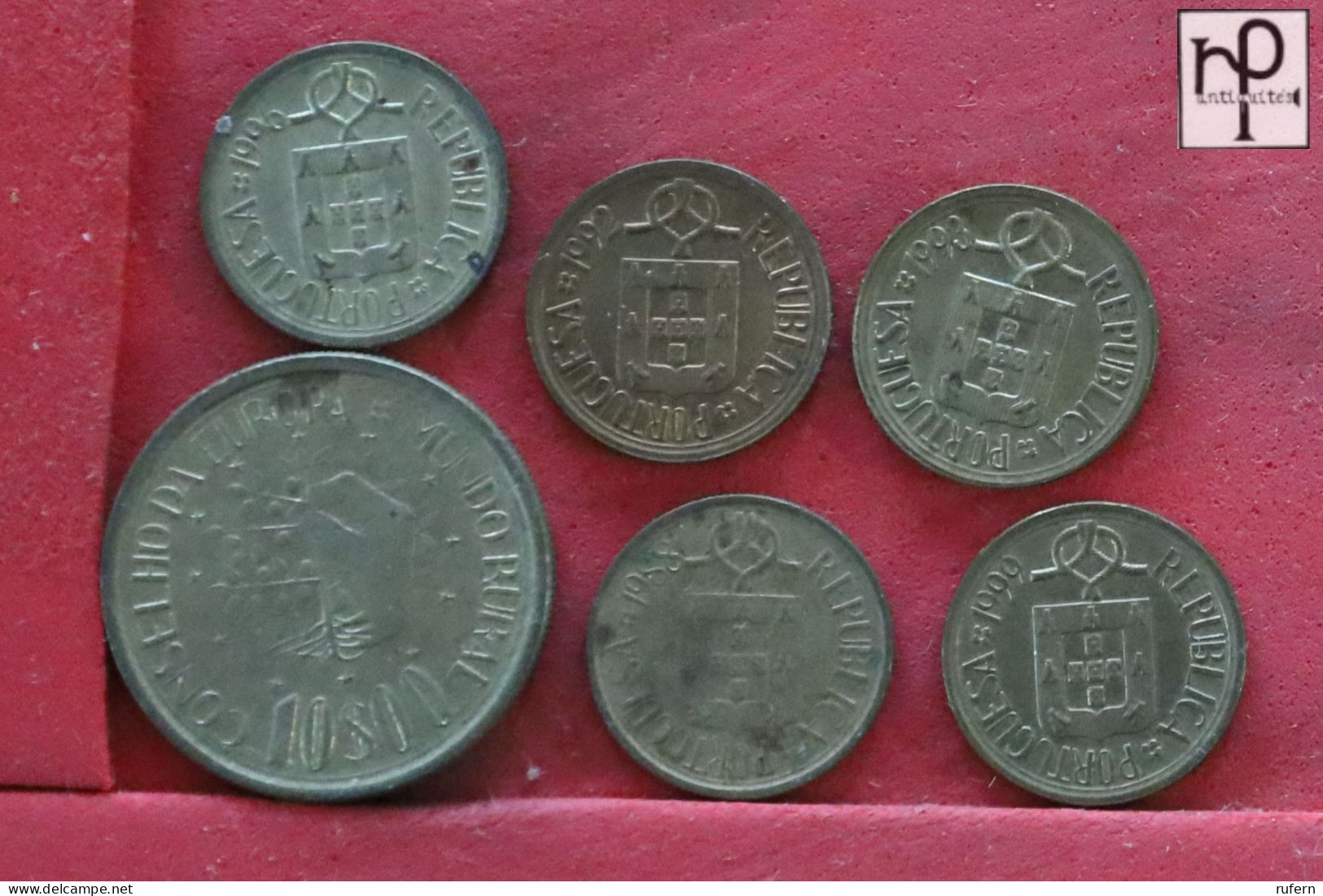 PORTUGAL  - LOT - 6 COINS - 2 SCANS  - (Nº58300) - Lots & Kiloware - Coins