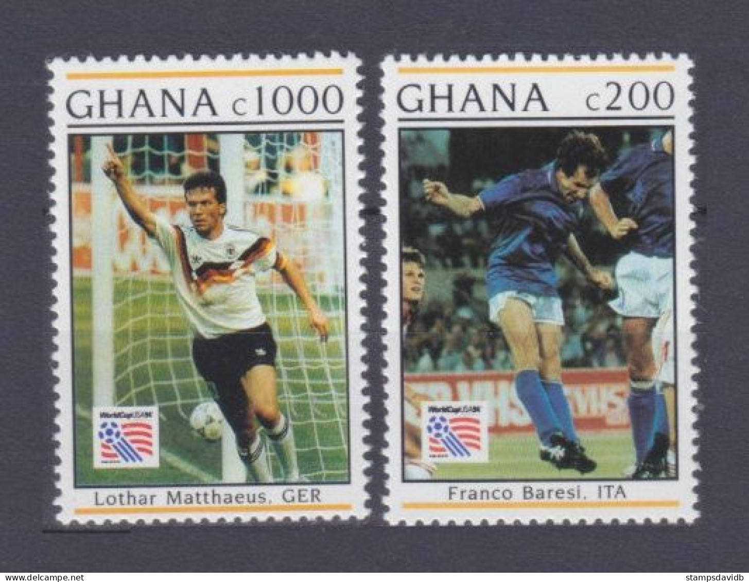 1993 Ghana 1887,1891 1994 FIFA World Cup In USA 13,30 € - 1994 – Stati Uniti