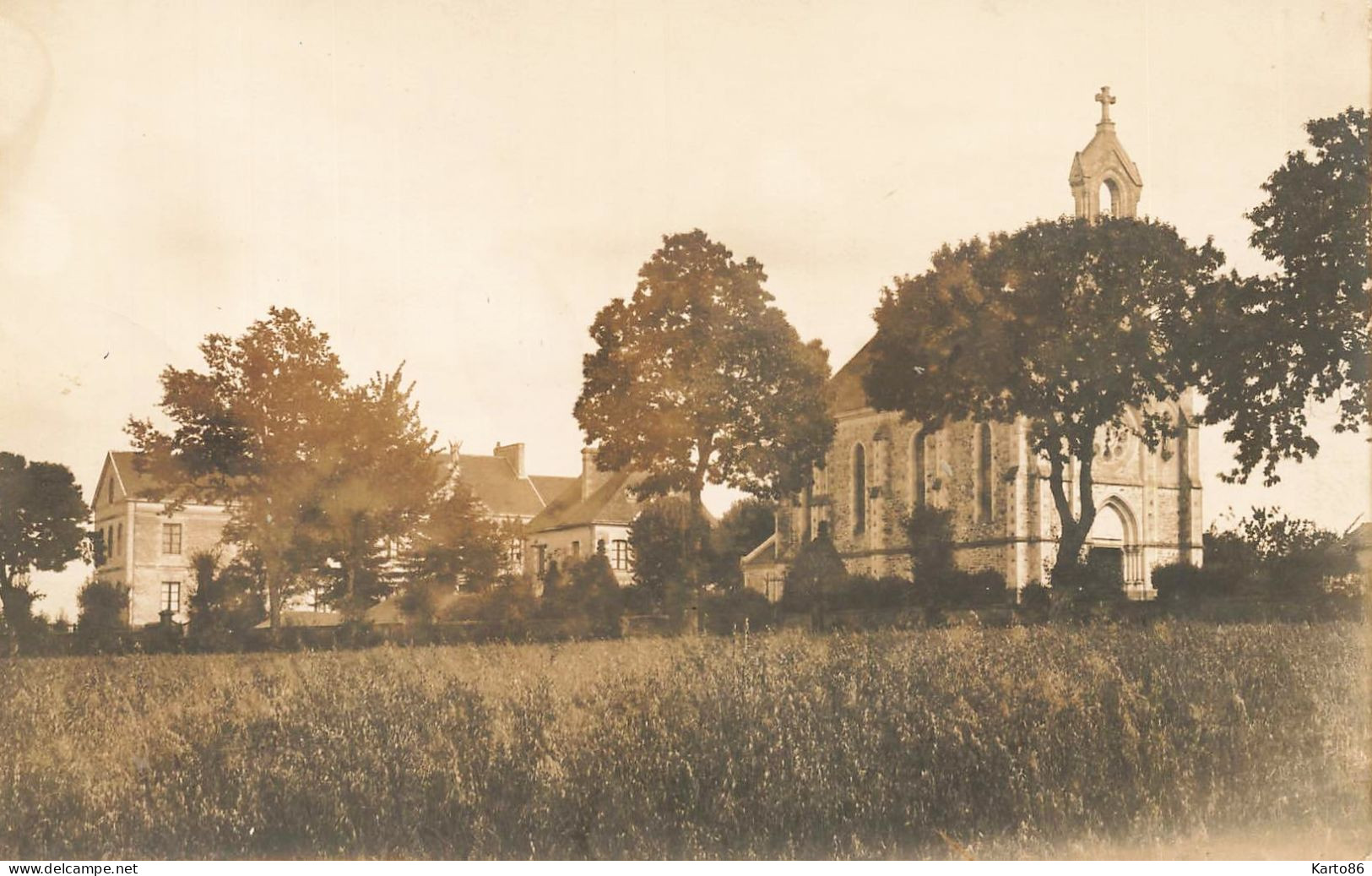 Derval * RARE Carte Photo * Hospice St Michel & Chapelle * Cachet Maison De La Presse BRIAND Papeterie Librairie - Derval