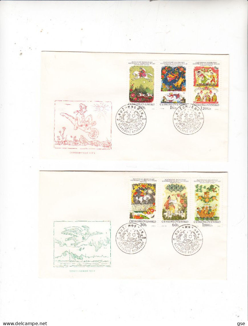 CECOSLOVACCHIA  1968 - Yvert  1692/97 Su Lettera - Favole - Covers & Documents