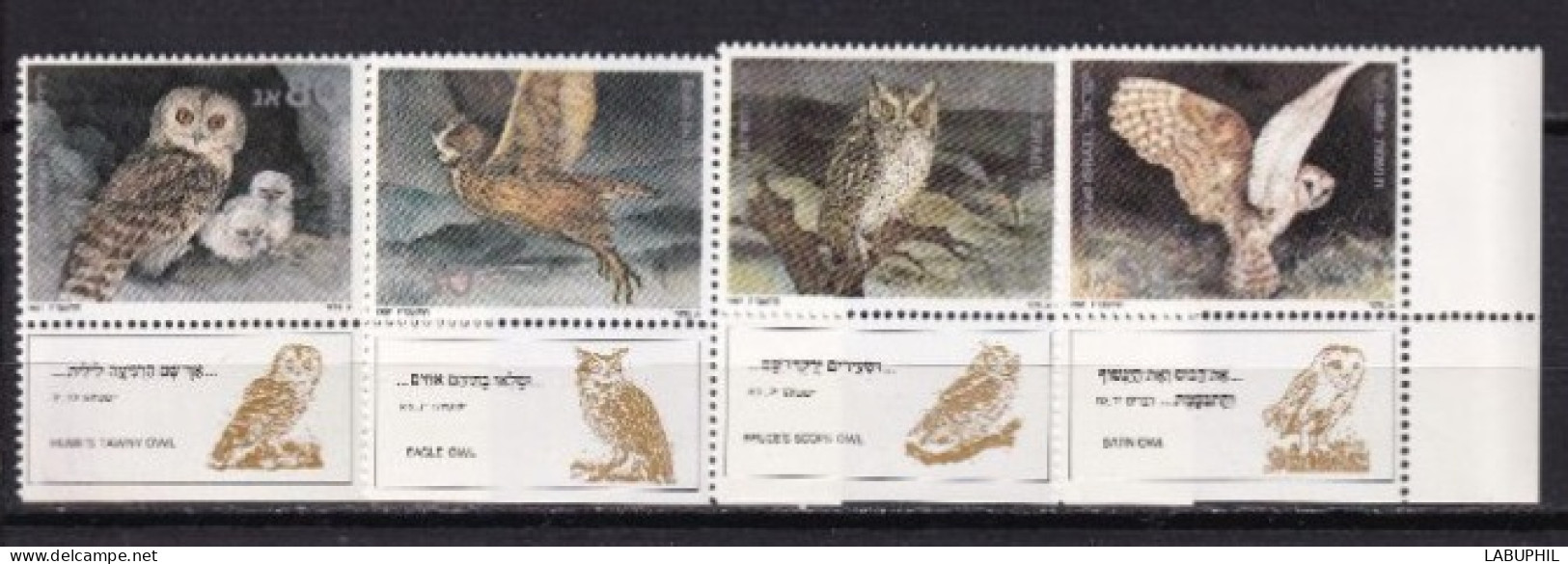 ISRAEL MNH NEUF **  1987 Oiseaux Birds - Neufs (avec Tabs)