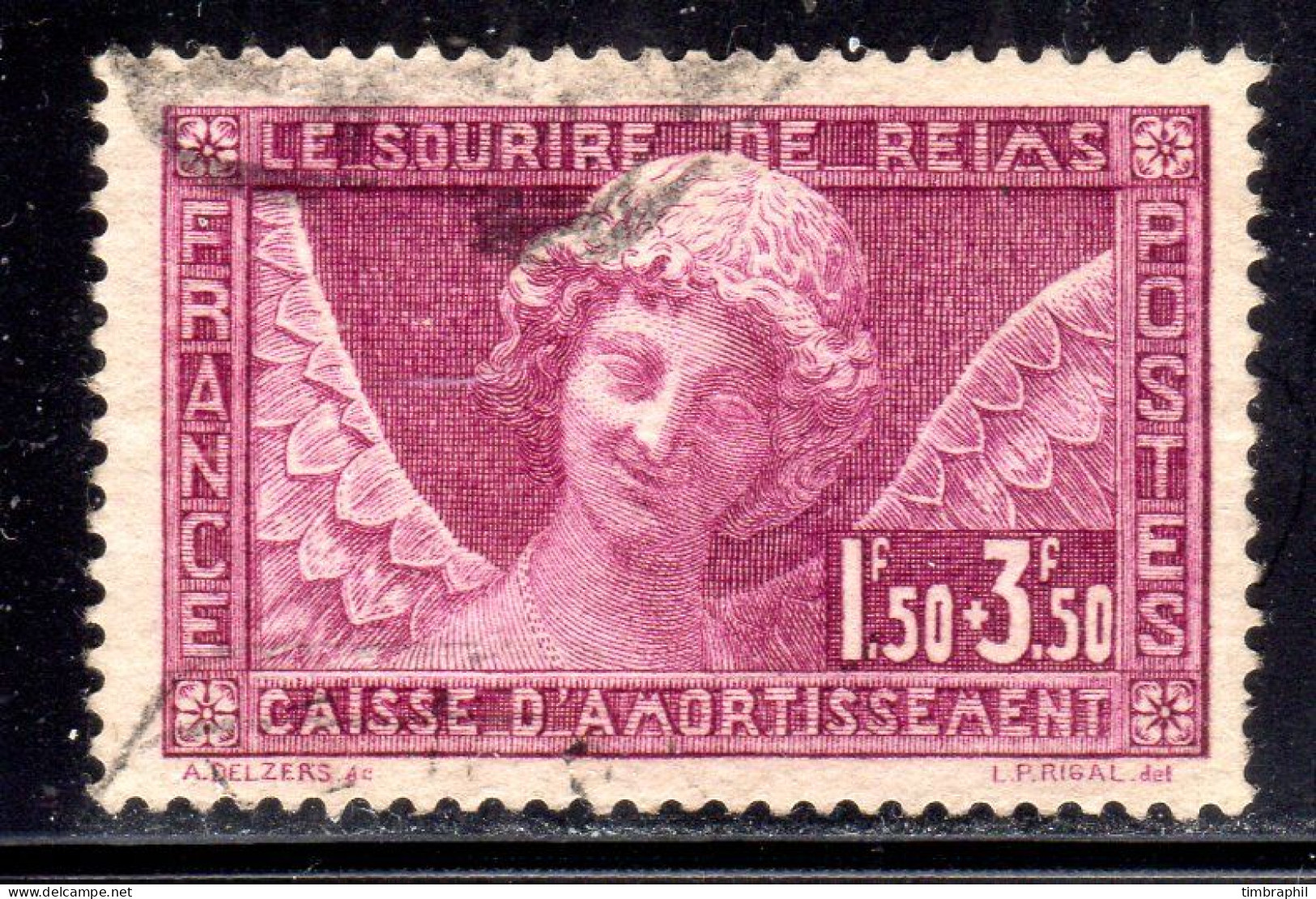 N° 256 (Sourire De Reims) Oblitéré TB: COTE= 100 € - 1927-31 Sinking Fund