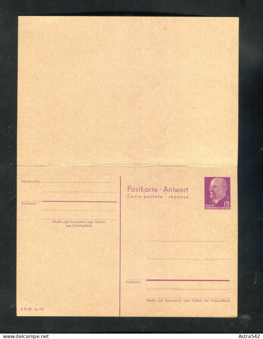 "DDR" 1966, Postkarte Mit Antwortkarte Mi. P 78 ** (50115) - Postkarten - Ungebraucht