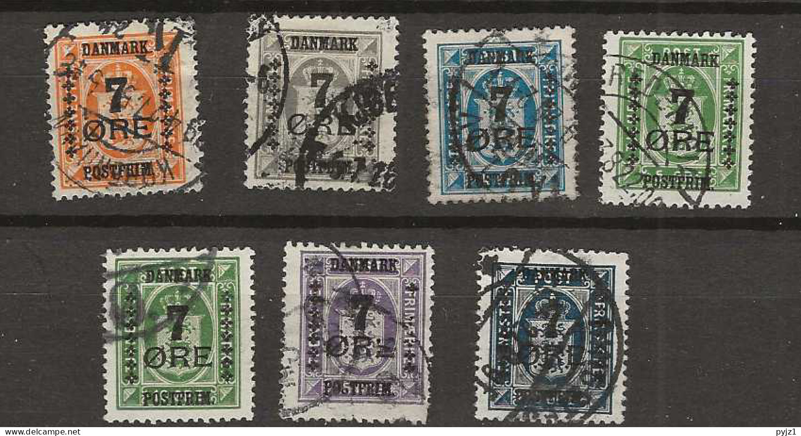 1926 USED Danmark Mi 159-165 - Gebraucht