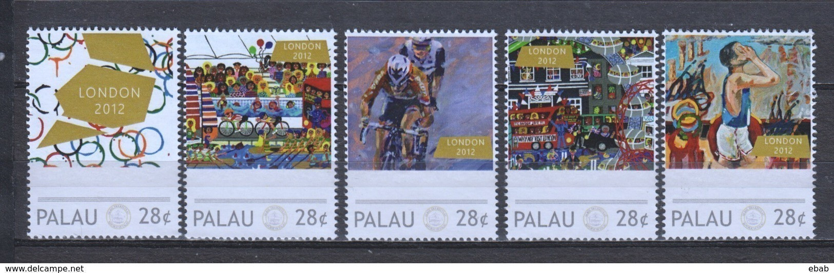 Palau 2012 - Set Of 5 MNH SUMMER OLYMPICS LONDON 2012 - Verano 2012: Londres