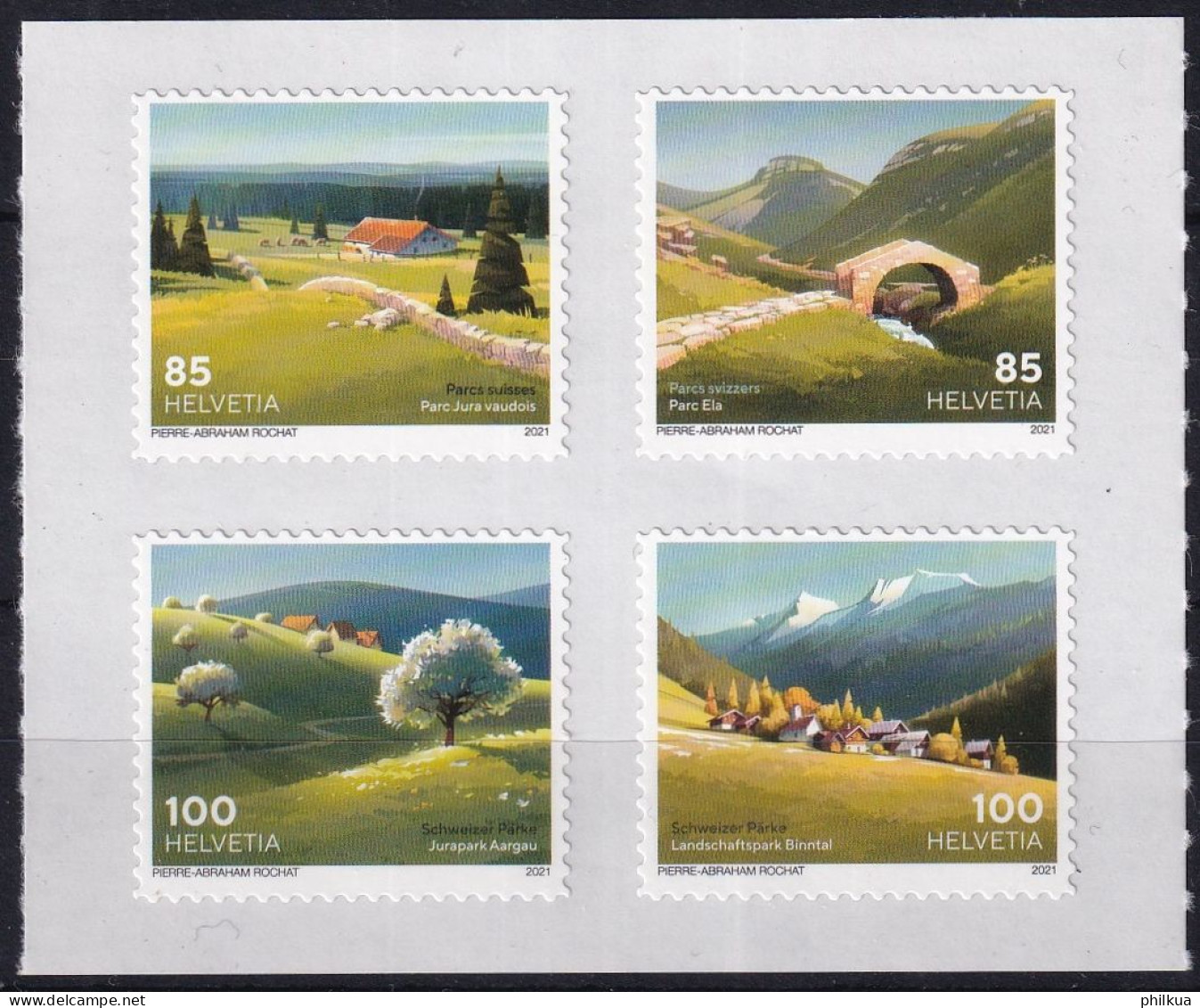 Zumst.1837-1840 / MiNr. 2719 - 2722 Schweiz 2021, Regionale Naturparks Von Nationaler Bedeutung - Postfrisch/**/MNH - Neufs