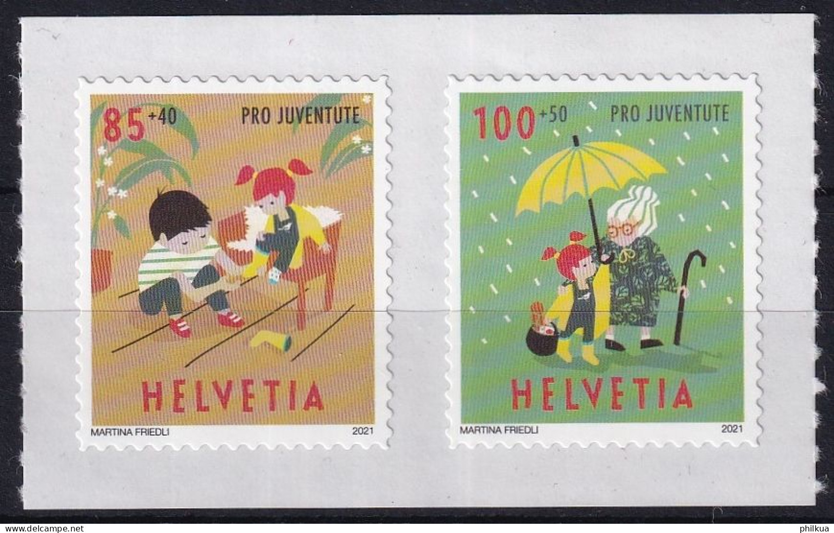 Zumst. J428-J429 / Mi2736-2737 Schweiz 2021, 11. Nov. „Pro Juventute“: Kinder übernehmen Verantwortung Postfrisch/**/MNH - Nuovi