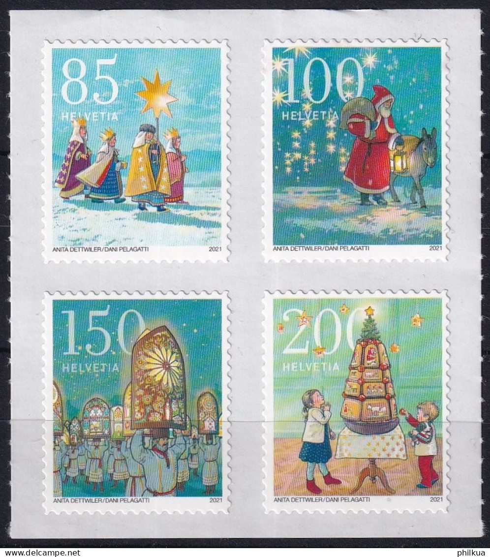 Zumst. 1841-1844 /  MiNr. 2740 - 2743 Schweiz 2021, 11. Nov. Weihnachten: Brauchtum - Postfrisch/**/MNH - Ungebraucht