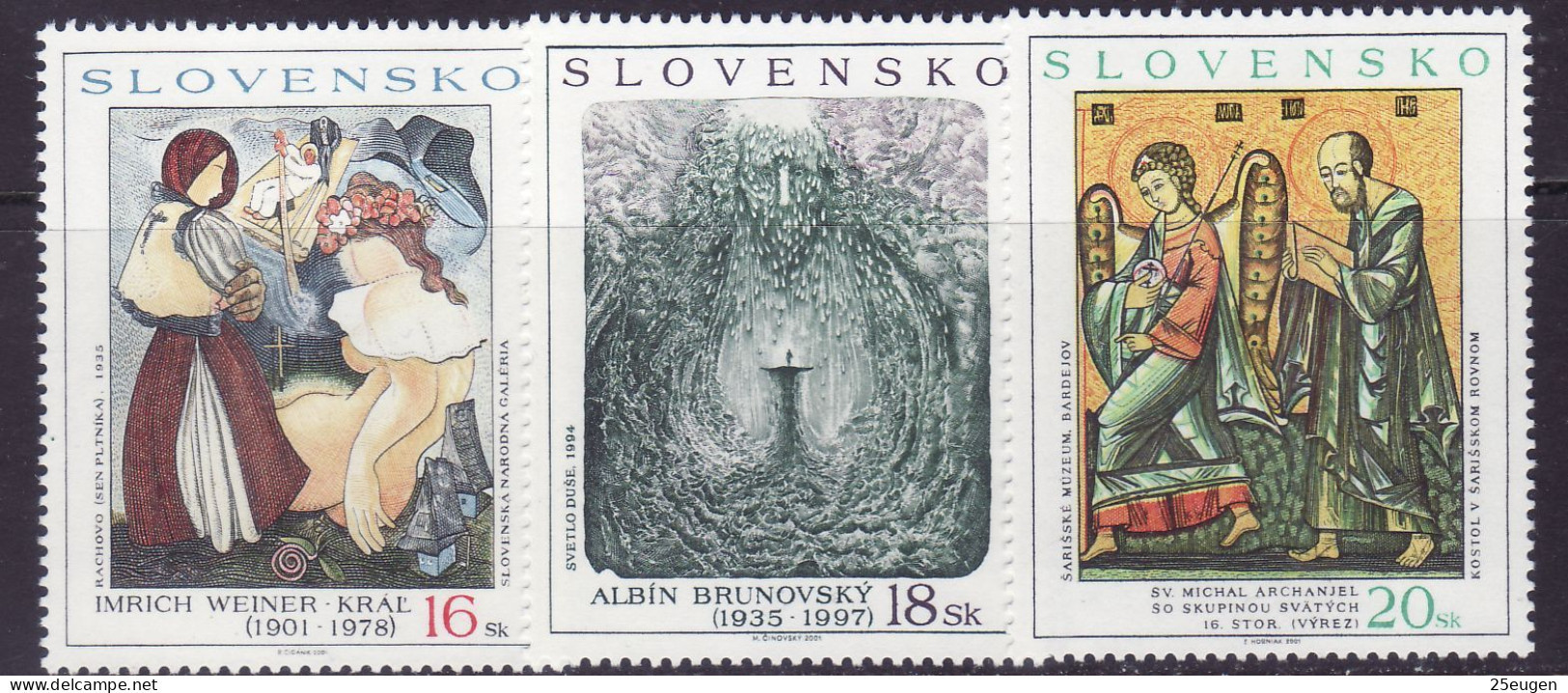 SLOVAKIA  2001  MICHEL No: 410-412  MNH - Ungebraucht