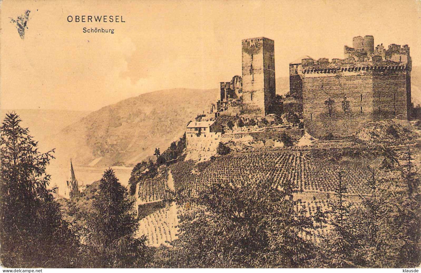 Oberwesel - Schönburg Gel.1915 Feldpost - Oberwesel