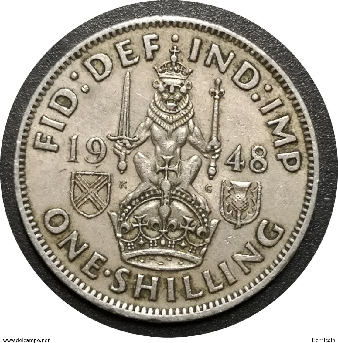Monnaie Royaume-Uni - 1946 - 1 Shilling George VI Cimier De L'Écosse, Argent - I. 1 Shilling