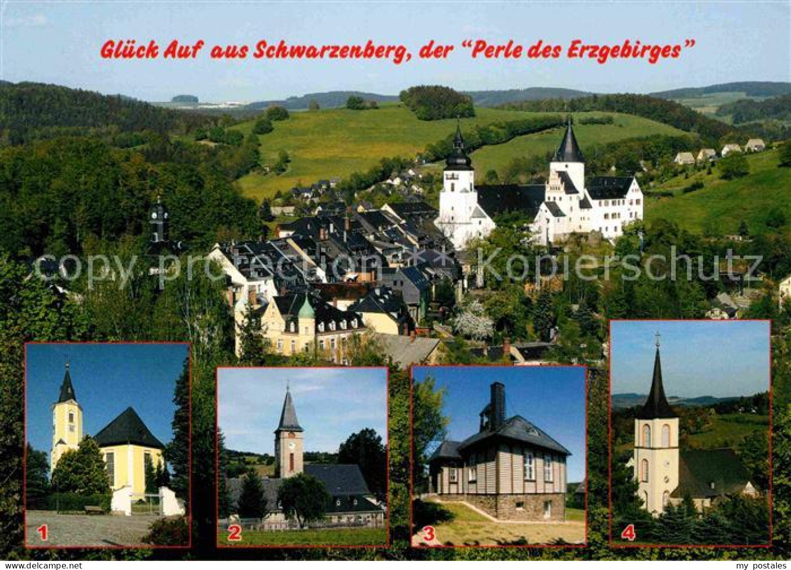 72772808 Schwarzenberg Erzgebirge Altstadt St Georgenkirche Und Schloss St Annen - Schwarzenberg (Erzgeb.)