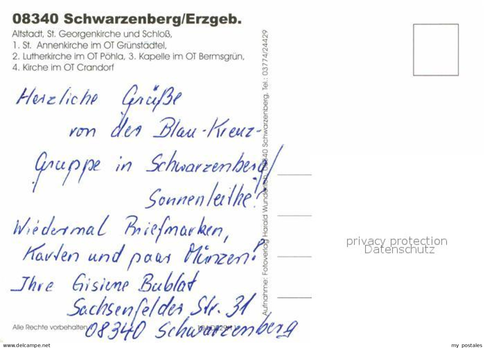 72772808 Schwarzenberg Erzgebirge Altstadt St Georgenkirche Und Schloss St Annen - Schwarzenberg (Erzgeb.)