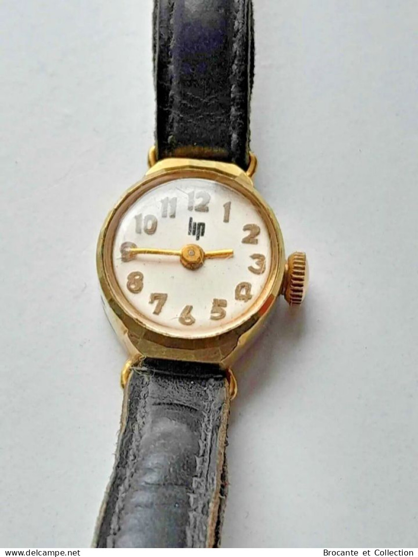 Petite Petite Montre Ancienne - Vintage - Femme - Plaqué OR - Lip - Montres Anciennes