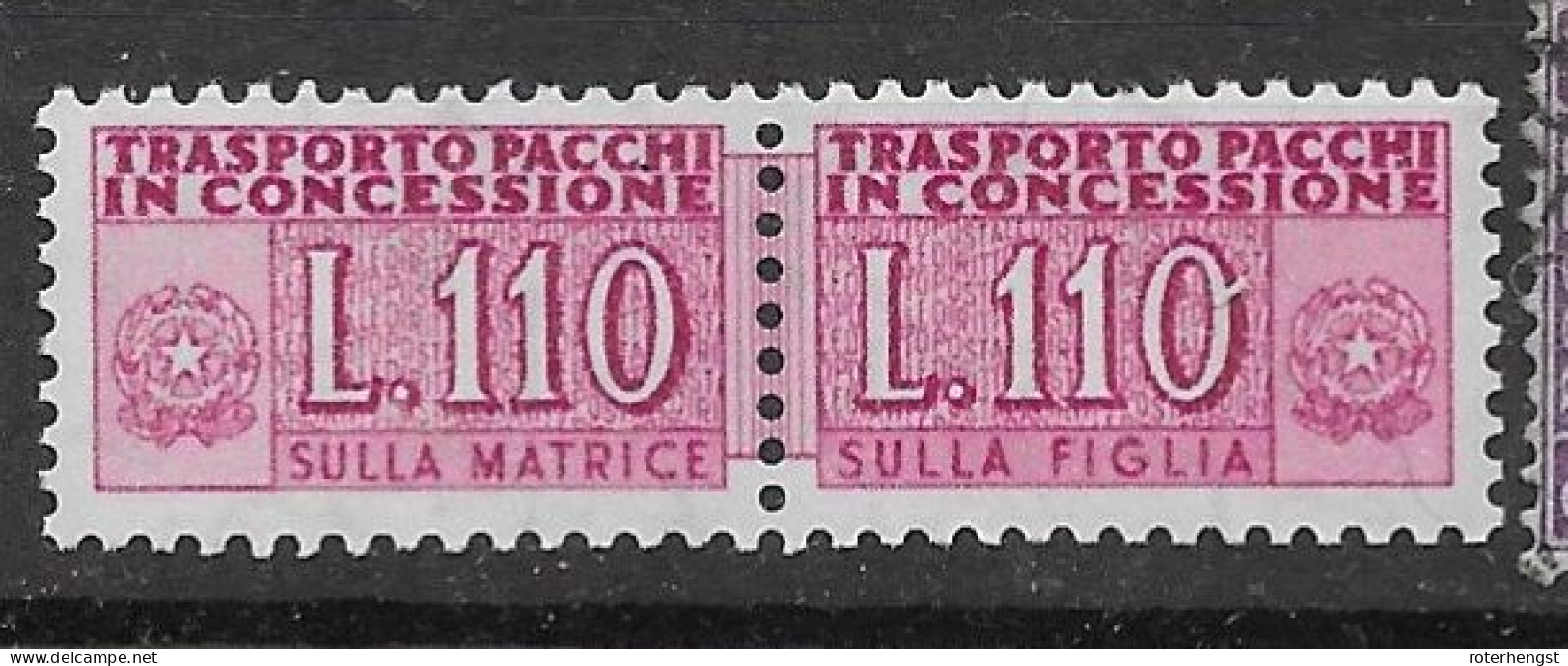 Italy Mnh ** 450 Euros 1955 Good Star Watermark Perfect Quality (no White Scratch, Sorry For Scan) - Postpaketten