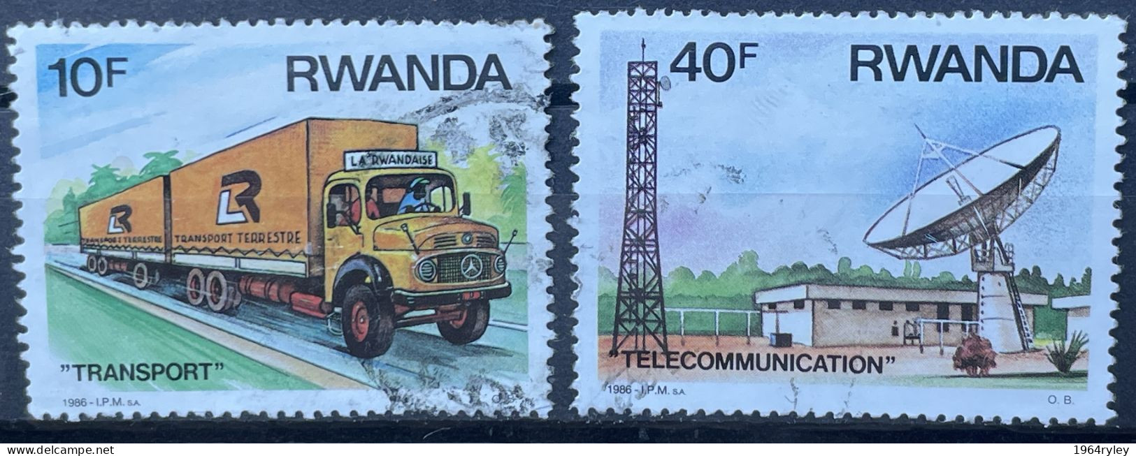 RWANDA -  (0) - 1986 - # 1327, 1329 - Usados