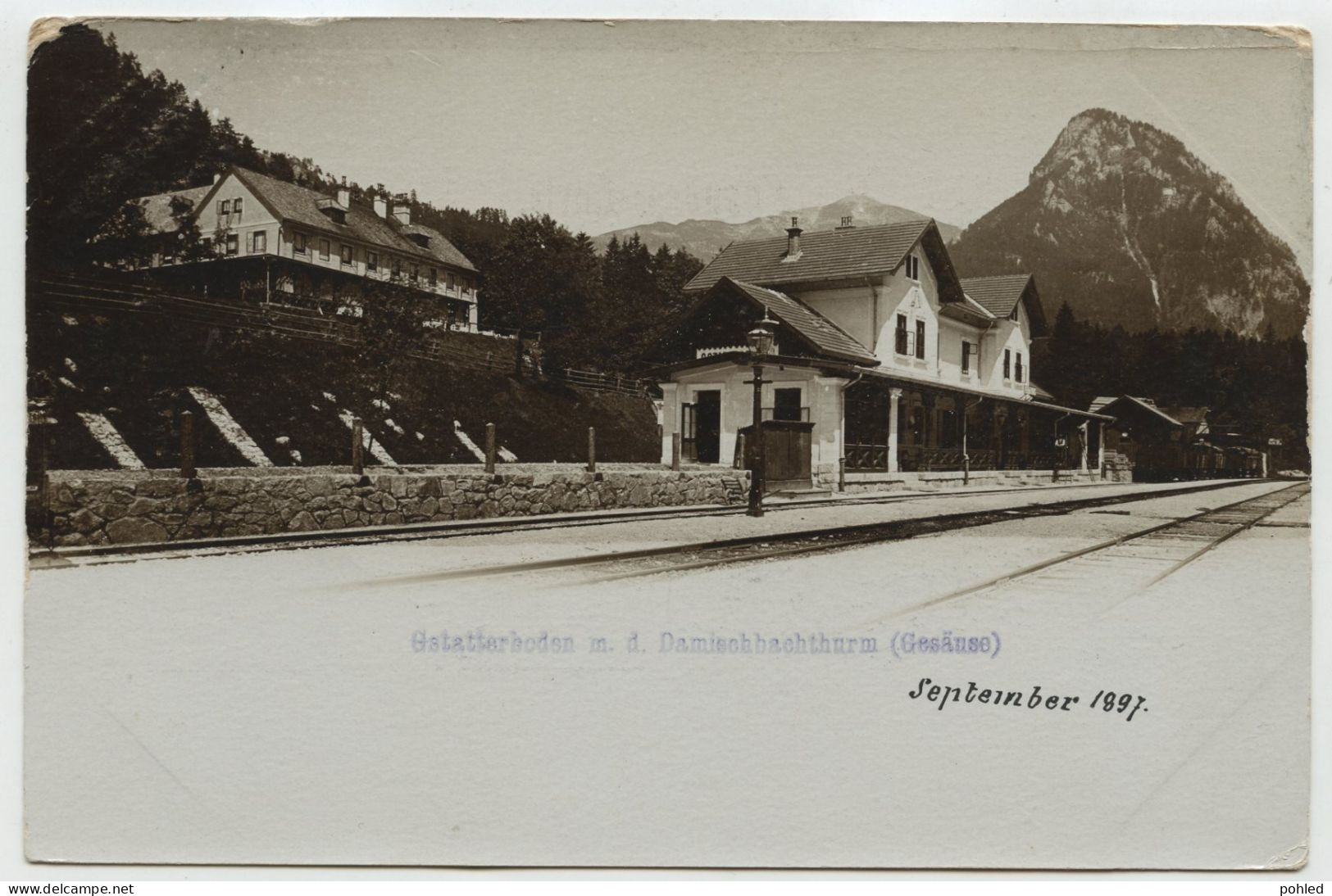 01207*AUSTRIA*ÖSTERREICH*GSTATTERBODEN*BAHNHOF*ECHTE PRIVAT-FOTOKARTE*1897 - Gesäuse