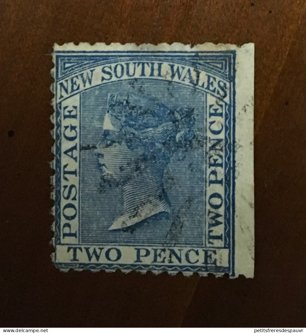 AUSTRALIA - 1862 2 Pences Blue Dented 14 - Oblitérés - Used - Usati