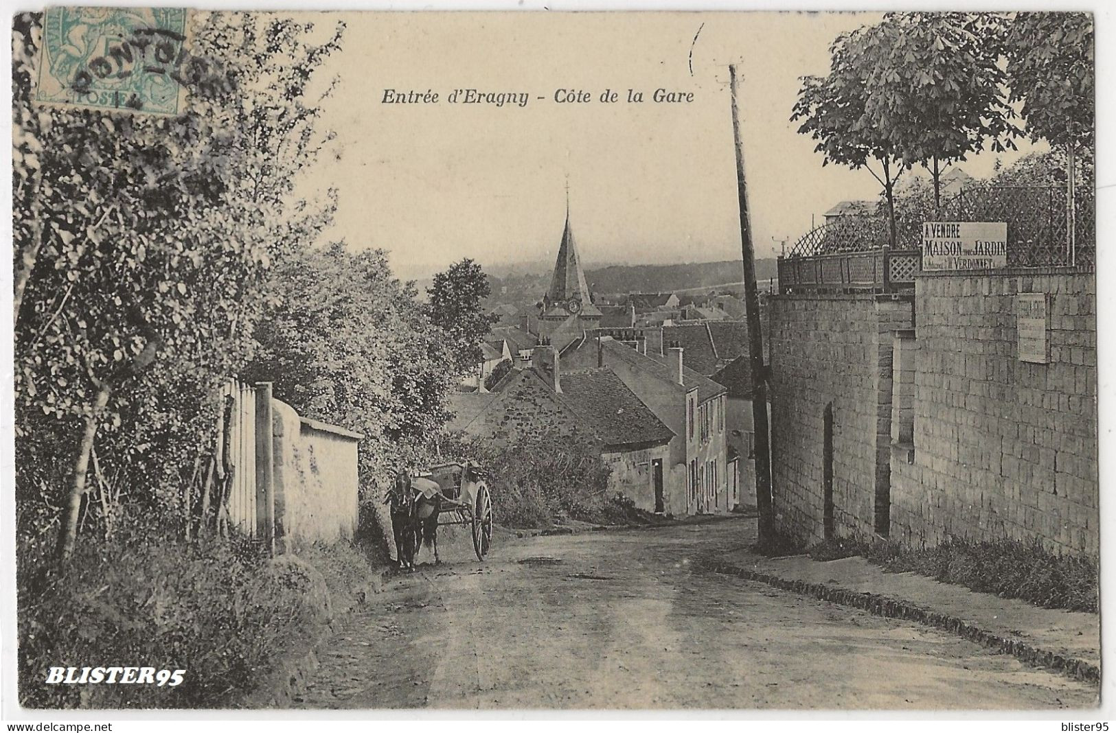 Entrée D Eragny (95) Cote De La Gare , Envoyée En 1900/1910 - Eragny