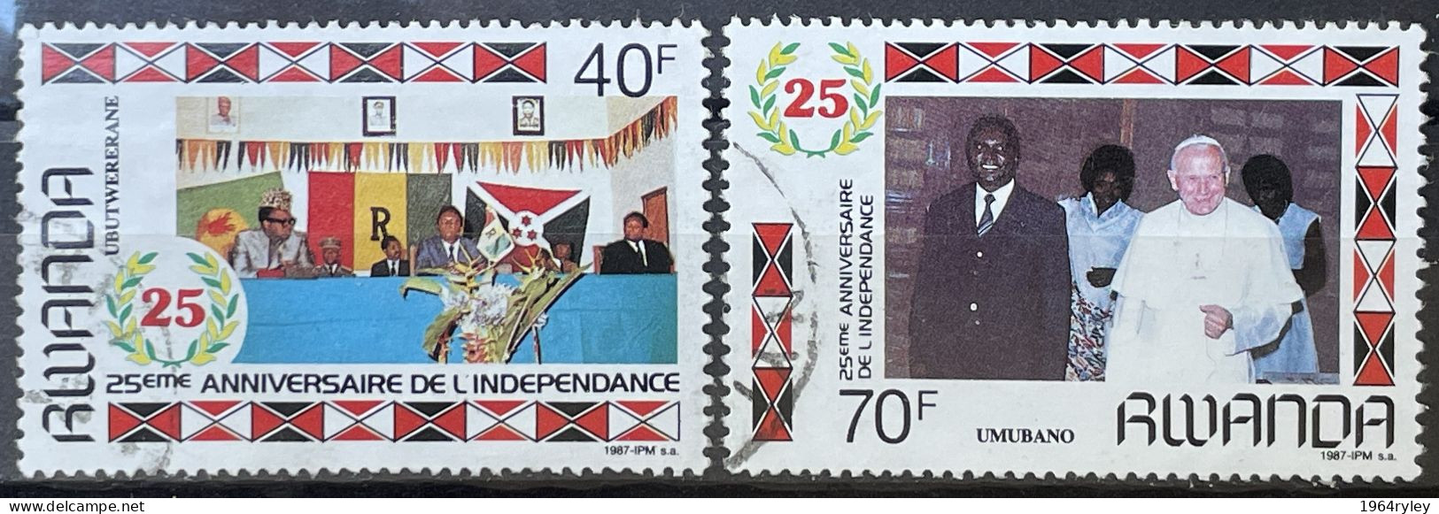 RWANDA -  (0) - 1987 - # 1366/1369  2 Values - Used Stamps