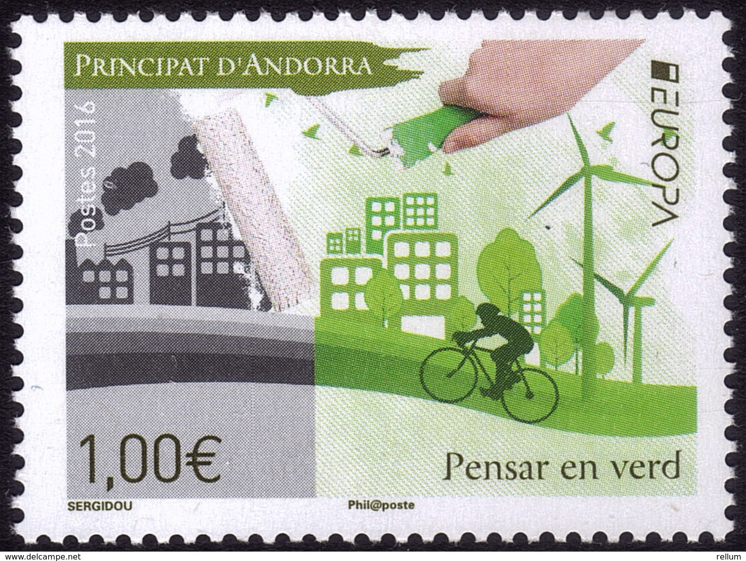 Europa - CEPT 2016 - Andorre Français - Ecologie - Yvert Nr. 783 - Michel Nr. 804  ** - 2016