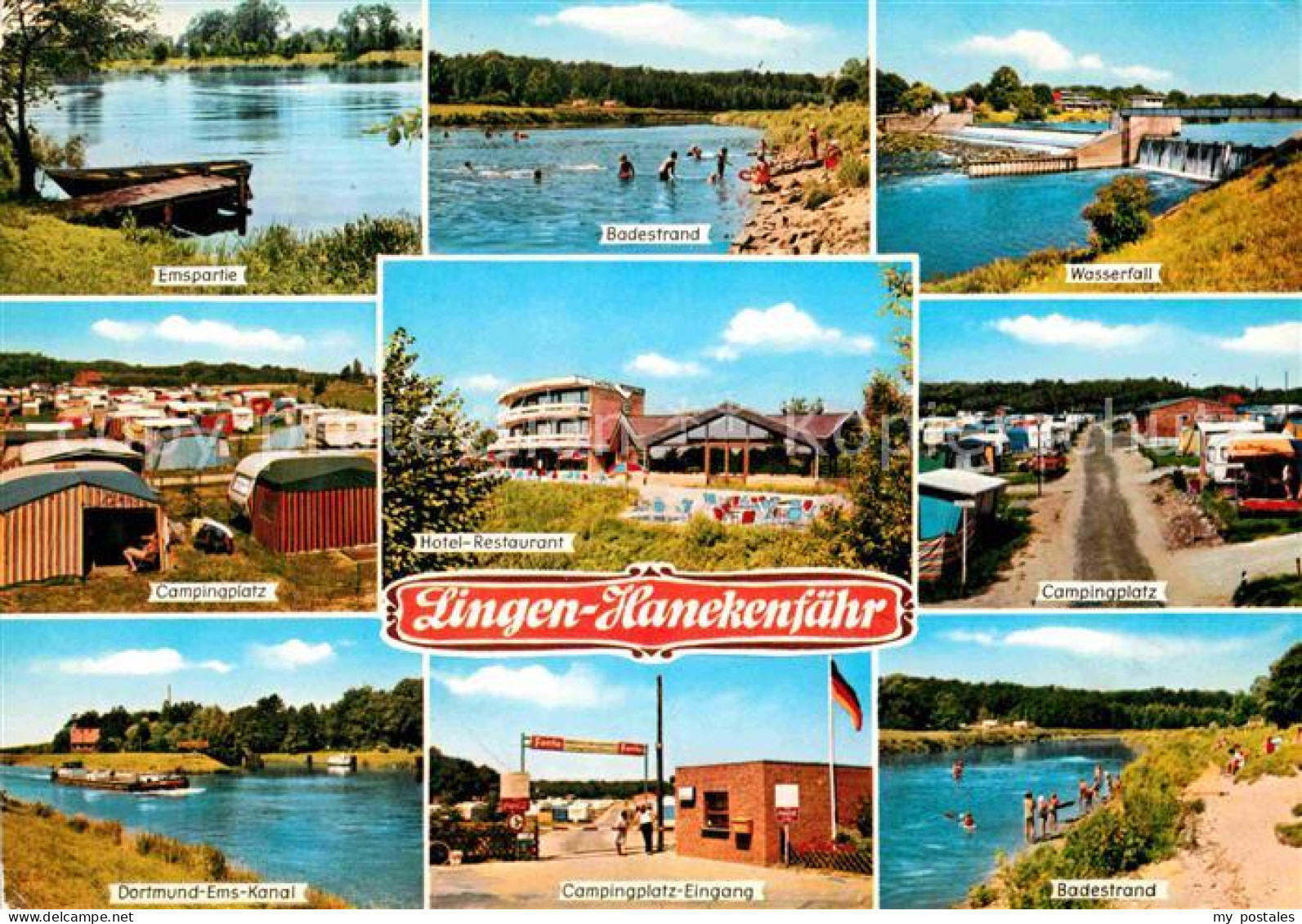 72771667 Hanekenfaehr Ems Badestrand Wasserfall Camping Hotel Restaurant Dortmun - Lingen
