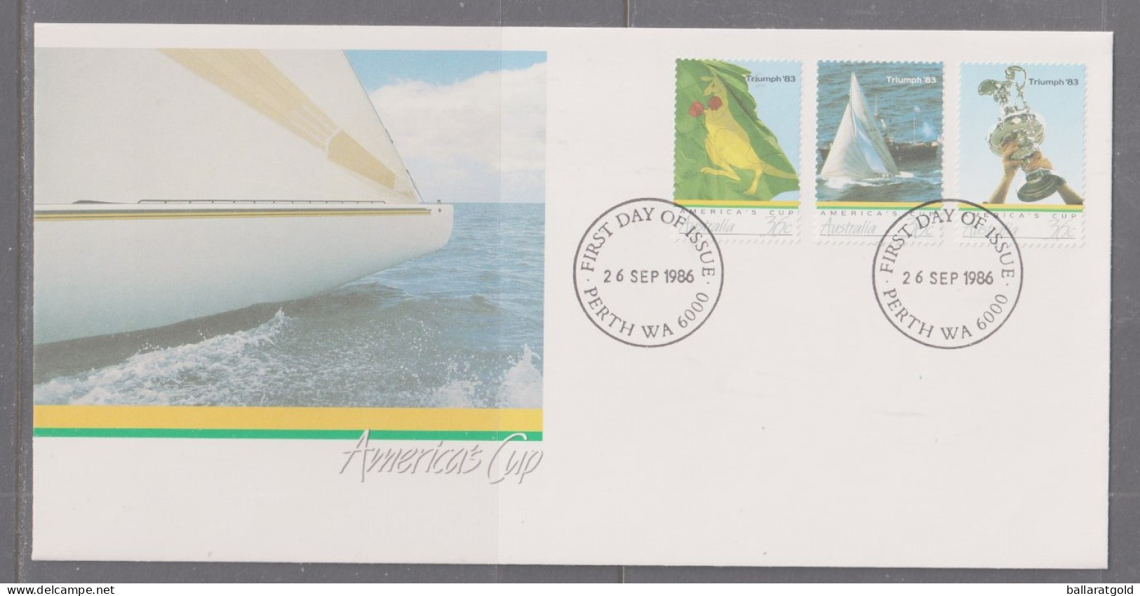 Australia 1986 America's Cup First Day Cover - Perth WA - Lettres & Documents