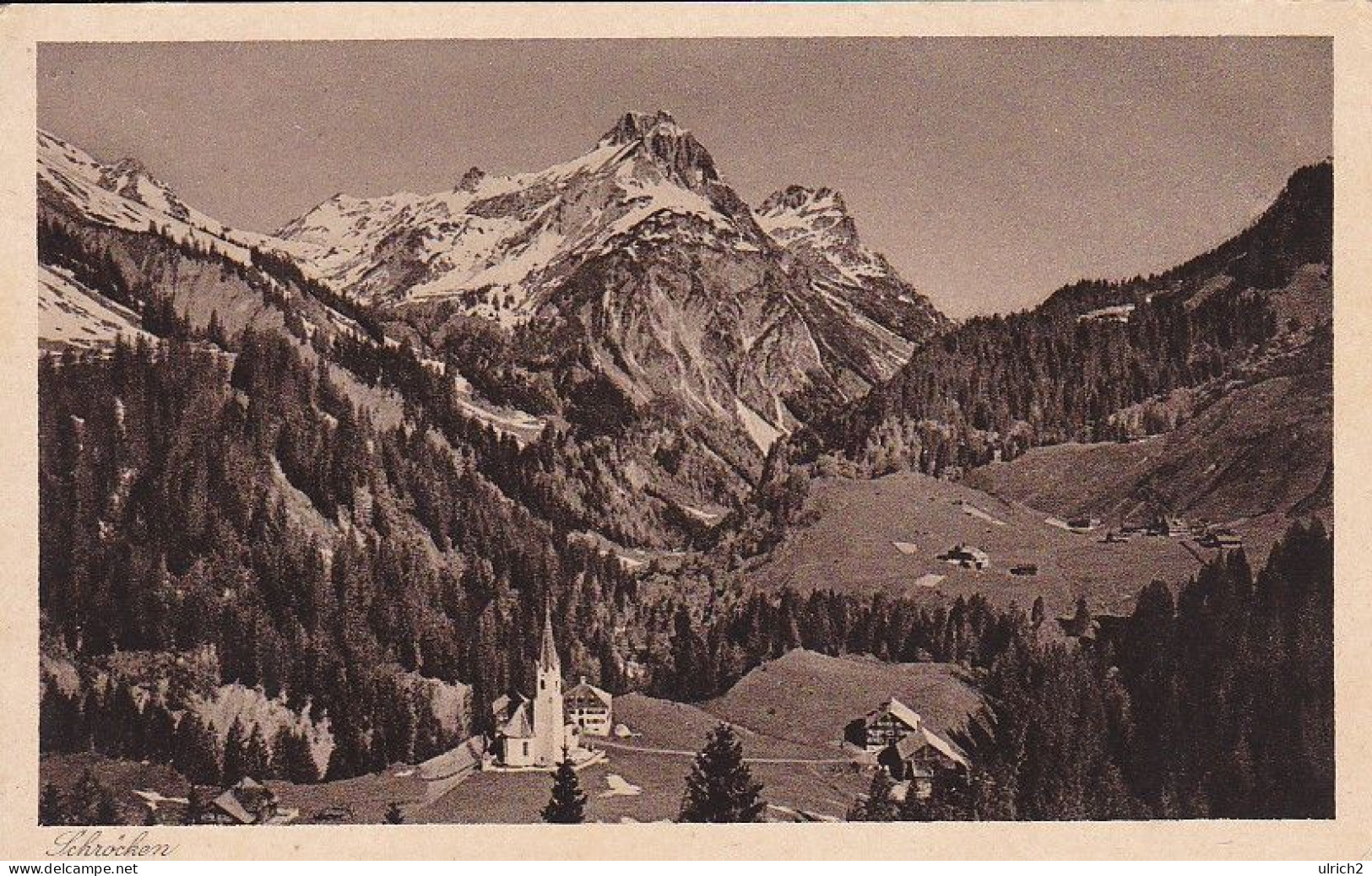 AK Schröcken Mit Hochkünzelspitze  - Ca. 1920 (67608) - Bregenzerwaldorte