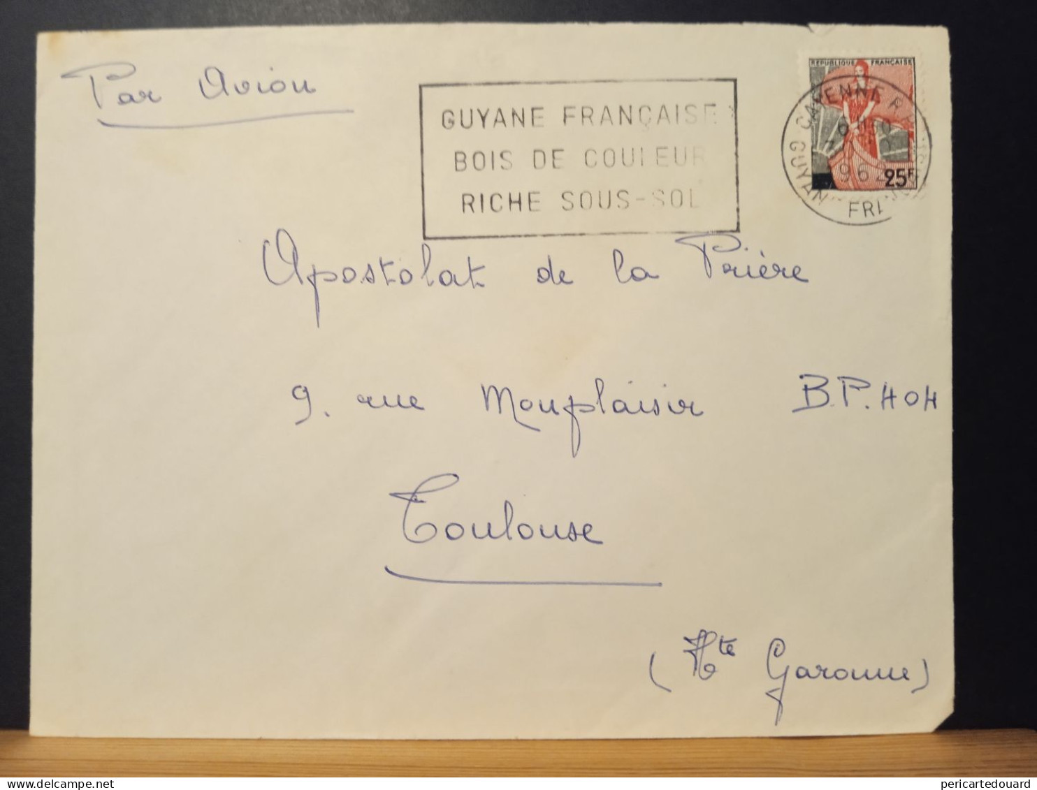 Marianne à La Nef 1216 Sur Lettre, De Cayenne En Guyane Le 30/10/1962 - 1959-1960 Marianne (am Bug)